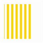 Vertical Stripes - White and Gold Yellow Small Garden Flag (Two Sides)