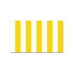 Vertical Stripes - White and Gold Yellow Sticker Rectangular (10 pack)