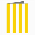 Vertical Stripes - White and Gold Yellow Greeting Cards (Pkg of 8)