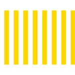 Vertical Stripes - White and Gold Yellow Birthday Cake 3D Greeting Card (7x5)