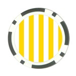 Vertical Stripes - White and Gold Yellow Poker Chip Card Guard
