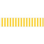 Vertical Stripes - White and Banana Yellow Flano Scarf (Small)