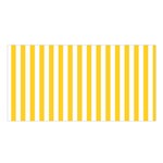 Vertical Stripes - White and Banana Yellow Satin Shawl