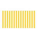 Vertical Stripes - White and Banana Yellow Satin Wrap