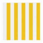 Vertical Stripes - White and Banana Yellow Medium Glasses Cloth (2 Sides)
