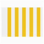 Vertical Stripes - White and Banana Yellow Large Glasses Cloth (2 Sides)