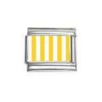 Vertical Stripes - White and Banana Yellow Italian Charm (9mm)