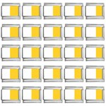 Vertical Stripes - White and Banana Yellow 9mm Italian Charm (25 pack)
