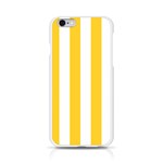 Vertical Stripes - White and Banana Yellow Apple iPhone 6/6S Silicone Case (Transparent)