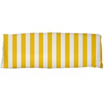 Vertical Stripes - White and Banana Yellow Body Pillow Case (Dakimakura) (One Side)