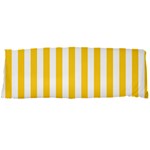 Vertical Stripes - White and Banana Yellow Body Pillow Case Dakimakura (Two Sides)