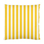 Vertical Stripes - White and Banana Yellow Standard Cushion Case (One Side)
