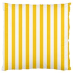 Vertical Stripes - White and Banana Yellow Standard Flano Cushion Case (Two Sides)