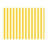 Vertical Stripes - White and Banana Yellow Double Sided Flano Blanket (Mini)