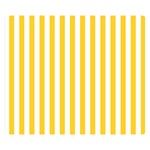 Vertical Stripes - White and Banana Yellow Double Sided Flano Blanket (Small)