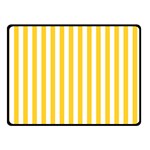 Vertical Stripes - White and Banana Yellow Double Sided Fleece Blanket (Small) (Two Sides)