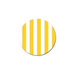 Vertical Stripes - White and Banana Yellow Golf Ball Marker