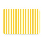 Vertical Stripes - White and Banana Yellow Plate Mat