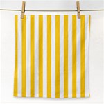 Vertical Stripes - White and Banana Yellow Face Towel