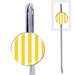 Vertical Stripes - White and Banana Yellow Book Mark