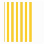 Vertical Stripes - White and Banana Yellow Large Garden Flag (Two Sides)