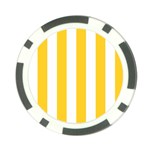 Vertical Stripes - White and Banana Yellow Poker Chip Card Guard