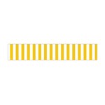 Vertical Stripes - White and Deep Lemon Yellow Flano Scarf (Mini)