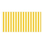 Vertical Stripes - White and Deep Lemon Yellow Satin Shawl