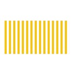 Vertical Stripes - White and Deep Lemon Yellow Satin Wrap