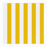 Vertical Stripes - White and Deep Lemon Yellow Medium Glasses Cloth (2 Sides)