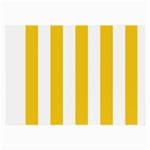 Vertical Stripes - White and Deep Lemon Yellow Large Glasses Cloth (2 Sides)
