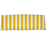 Vertical Stripes - White and Deep Lemon Yellow Body Pillow Case (Dakimakura) (One Side)
