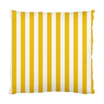 Vertical Stripes - White and Deep Lemon Yellow Standard Cushion Case (Two Sides)