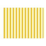Vertical Stripes - White and Deep Lemon Yellow Double Sided Flano Blanket (Mini)