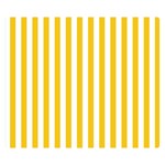 Vertical Stripes - White and Deep Lemon Yellow Double Sided Flano Blanket (Small)