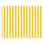 Vertical Stripes - White and Deep Lemon Yellow Double Sided Flano Blanket (Large)