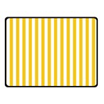 Vertical Stripes - White and Deep Lemon Yellow Double Sided Fleece Blanket (Small) (Two Sides)