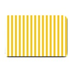 Vertical Stripes - White and Deep Lemon Yellow Small Doormat