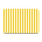 Vertical Stripes - White and Deep Lemon Yellow Plate Mat
