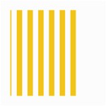 Vertical Stripes - White and Deep Lemon Yellow Small Garden Flag (Two Sides)