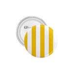 Vertical Stripes - White and Deep Lemon Yellow 1.75  Button