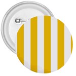 Vertical Stripes - White and Deep Lemon Yellow 3  Button
