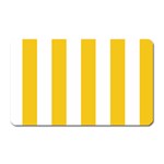 Vertical Stripes - White and Deep Lemon Yellow Magnet (Rectangular)
