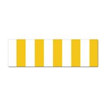 Vertical Stripes - White and Deep Lemon Yellow Sticker (Bumper)