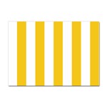 Vertical Stripes - White and Deep Lemon Yellow Sticker A4 (10 pack)