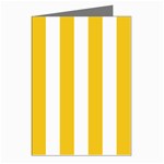 Vertical Stripes - White and Deep Lemon Yellow Greeting Cards (Pkg of 8)
