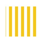 Vertical Stripes - White and Deep Lemon Yellow Greeting Card 5  x 7 