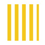 Vertical Stripes - White and Deep Lemon Yellow Greeting Card 4.5  x 6 