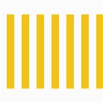 Vertical Stripes - White and Deep Lemon Yellow 5  x 7  Photo Cards
