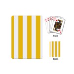 Vertical Stripes - White and Deep Lemon Yellow Playing Cards (Mini)